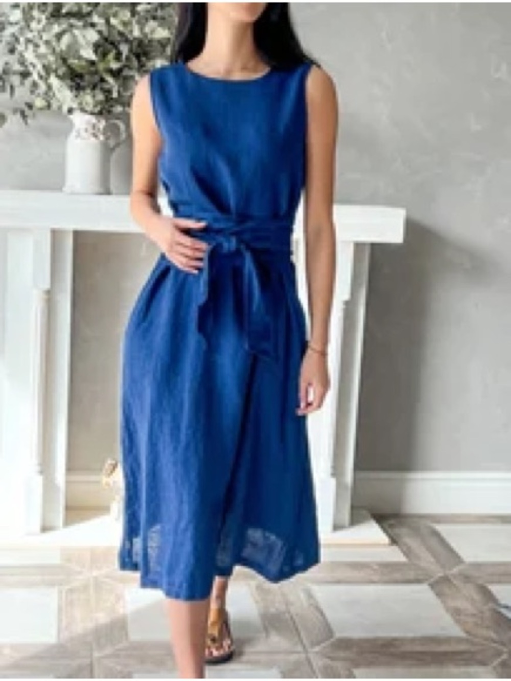 🆕 Piazza Del Tempio Italian Dress 100% Linen